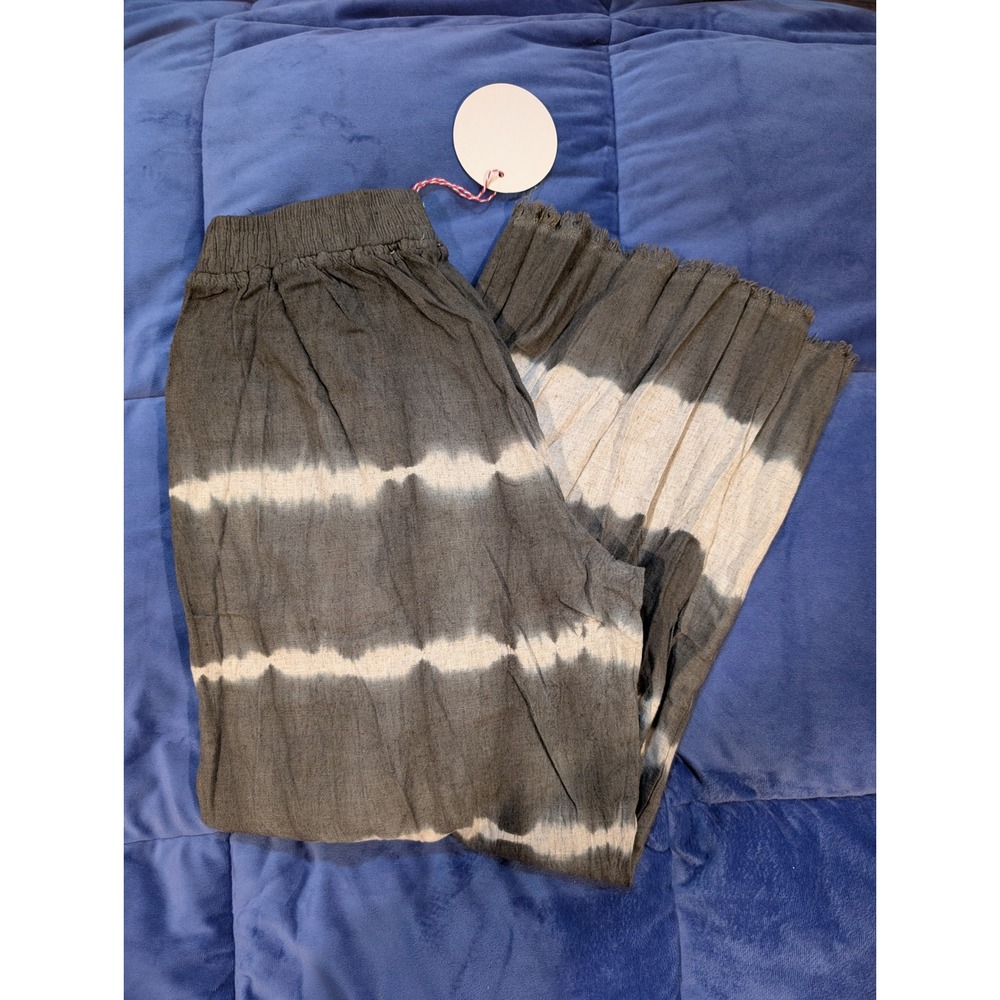 Umgee USA Women's Tie Dye Linen Blend Cropped Pants - Size S